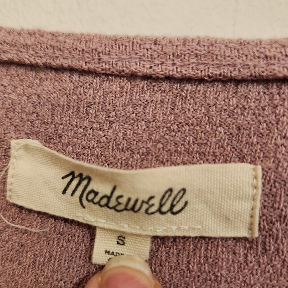Madewell Cross Button Wrap Dress - Size Small - Lavender - Like New Blush Pink - Picture 8 of 10